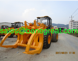 Chine 10 ton 12ton load capacity log loader 12ton wheel loader with clamp fournisseur