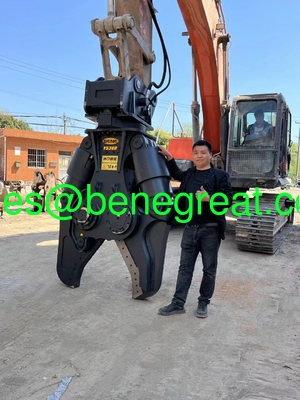 Excavator attachment for construction machinery rotary metal shear Demolition shear for CAT SANY 6T to 50T excavators fournisseur