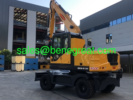 Excavateur à roues de 12 tonnes BENE avec pompe hydraulique Excavateur à roues de 12 tonnes avec moteur YUCHAI fournisseur
