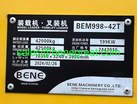 Chargeur de chariot élévateur chinois de 42 tonnes BEM998-42T avec moteur Cumins VS Cat980H pour le chargement de blocs de pierre fournisseur