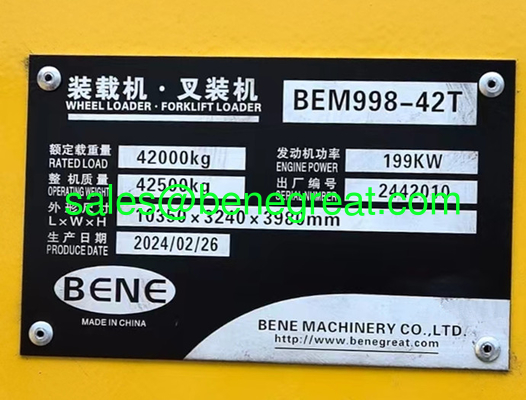 Chargeur de chariot élévateur chinois de 42 tonnes BEM998-42T avec moteur Cummins VS Cat980H pour le chargement de blocs de pierre fournisseur