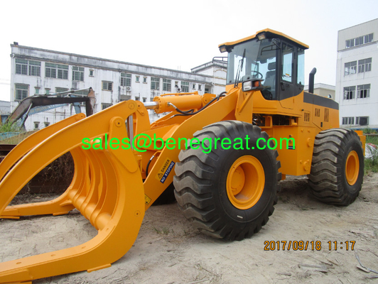 8 ton to 15 ton load capacity log loader BEM15-J wheel loader with wood clamp for sale fournisseur