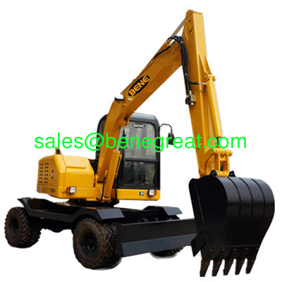 Chinese 6ton mini wheel excavator with hydraulic pump 6 ton wheel excavator with grapple attachment fournisseur