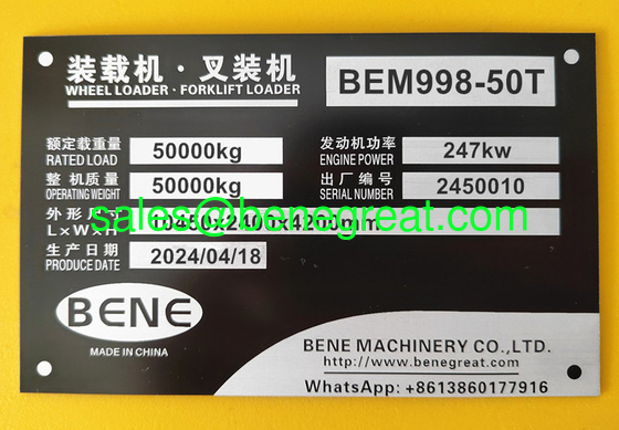 BENE 50 Capacité de levage Chargeur avant pour hauteur de levage de 3200 mm contre chargeur à roues Volvo L350H fournisseur