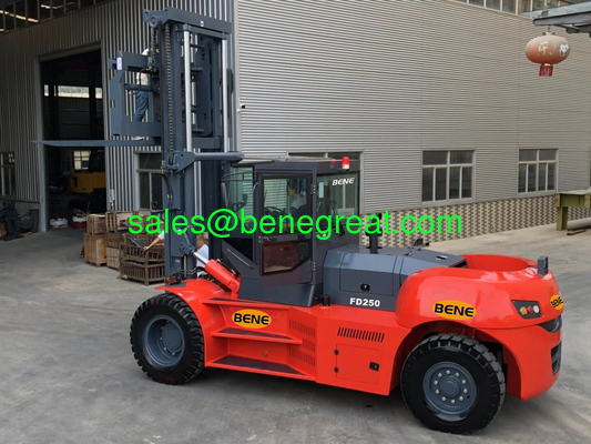 BENE 25 tonnes à 28 tonnes chariot élévateur lourd FD250 avec boîte de vitesses ZF à joystick à vendre fournisseur
